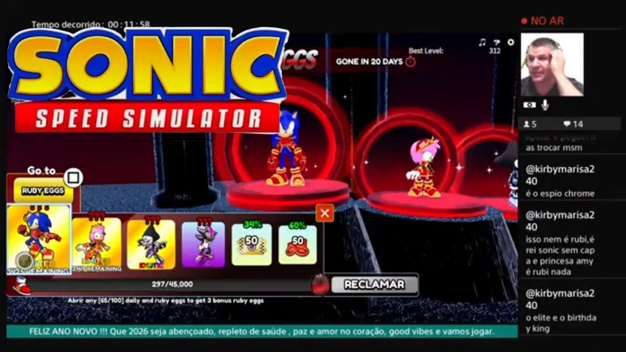Os Novos personagens limited no Sonic Speed Simulador?