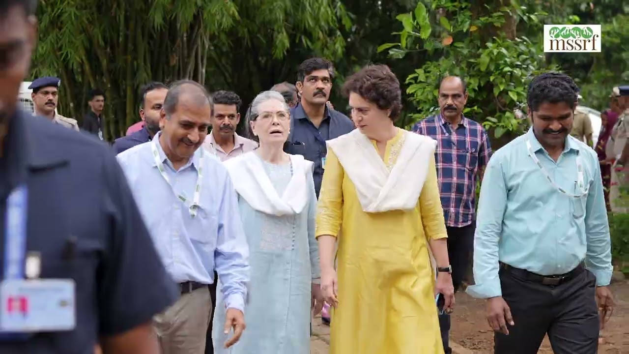 Hon'ble MP Priyanka Gandhi & Smt. Sonia Gandhi Visit MSSRF Wayanad