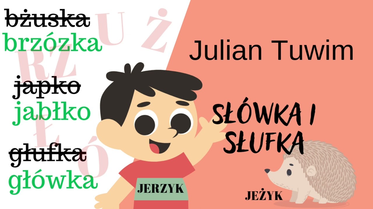 Słówka i słufka - Julian Tuwim | wiersze dla dzieci | bajki na dobranoc