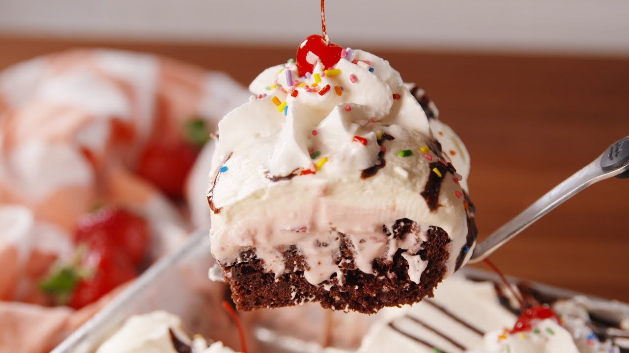 Ice Cream Poke Cake | Delish