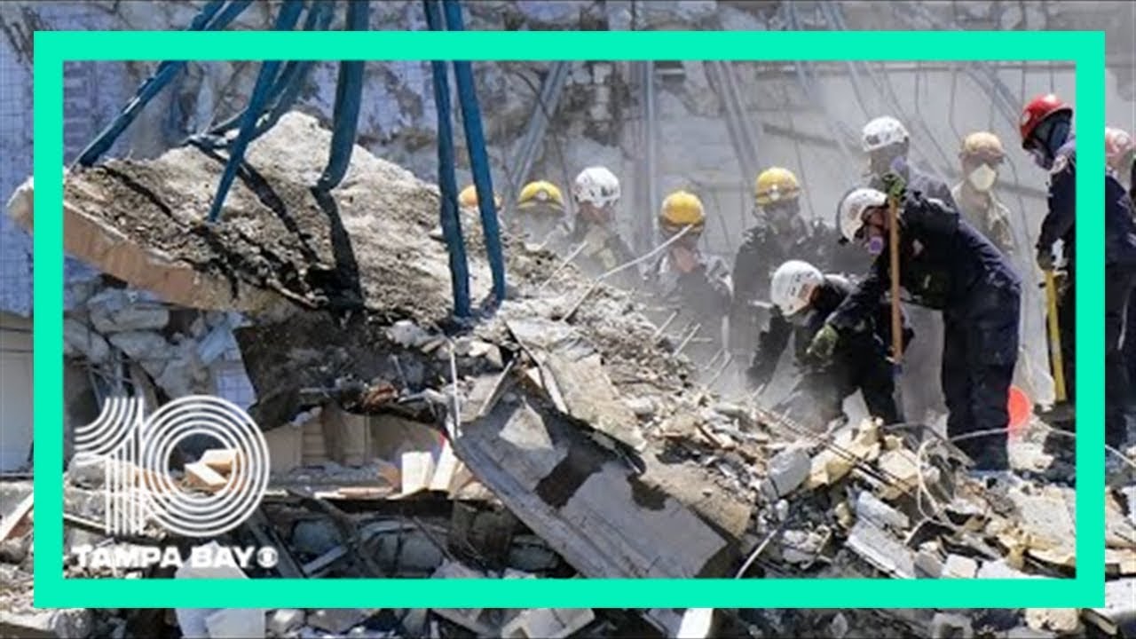 Officials give an update on search and rescue efforts at the Surfside, Florida condo collapse