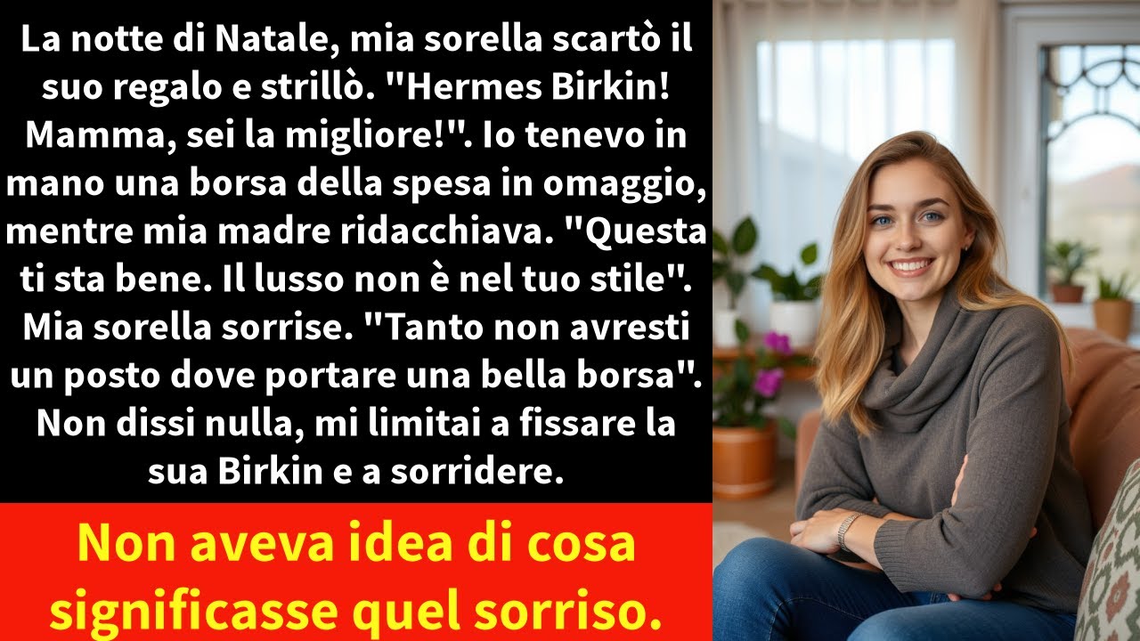 La notte di Natale, mia sorella scartò il suo regalo e strillò. 