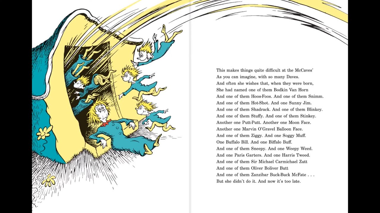 Dr. Seuss Presents Too Many Daves