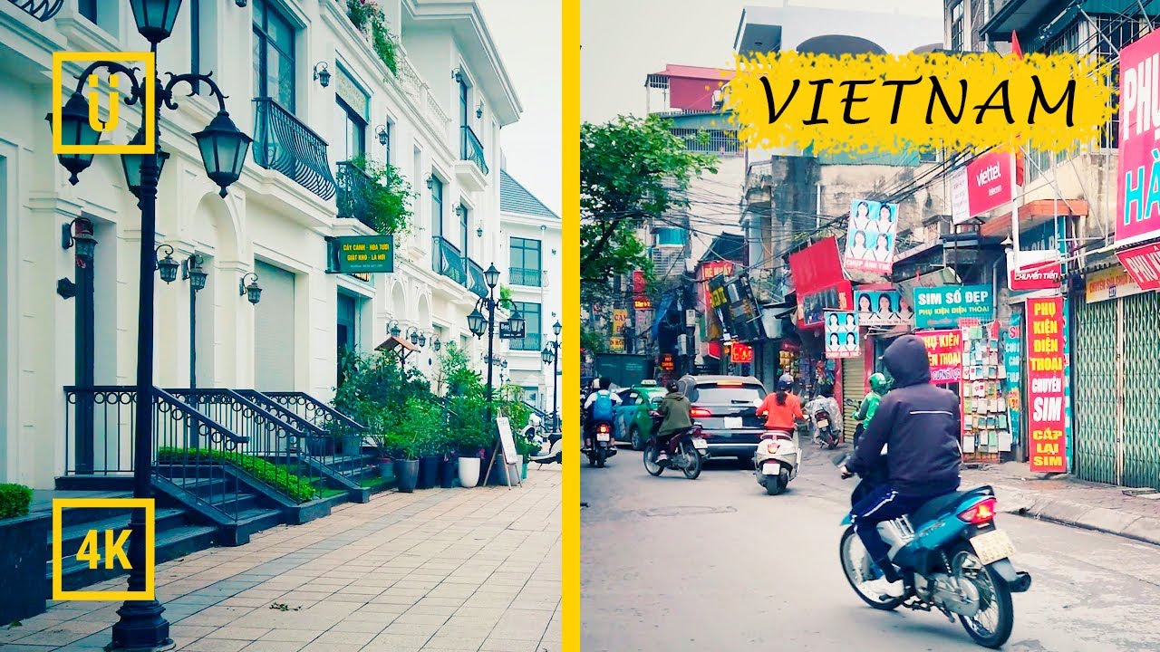 Walking in Vietnam. Contrasts of Hanoi. Very south of Từ Liêm area. Binaural Audio [4K walking tour]