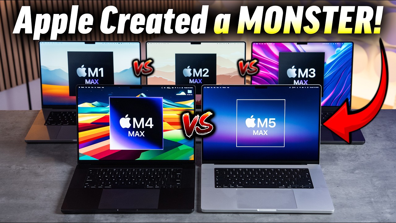 M5 Max против M1/M2/M3/M4 Max &mdash; монструозная производительность!