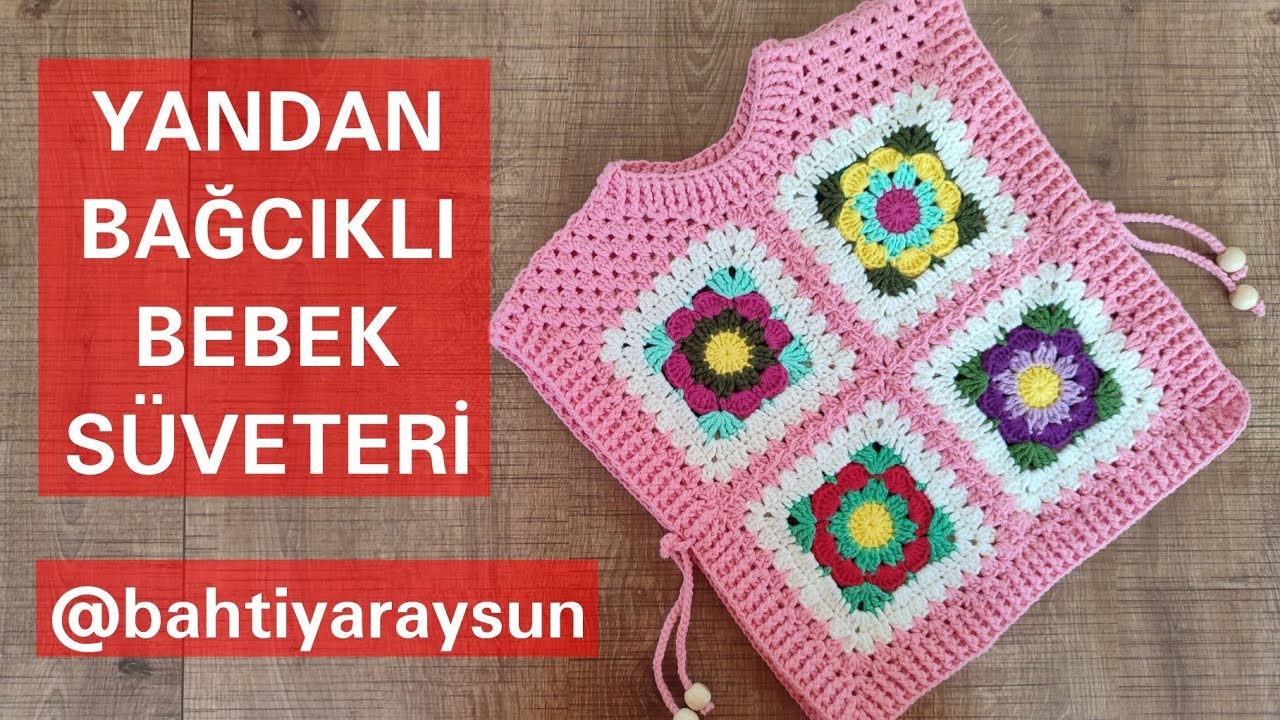 YANDAN BAĞCIKLI MOTİFLİ BEBEK SÜVETERİ
