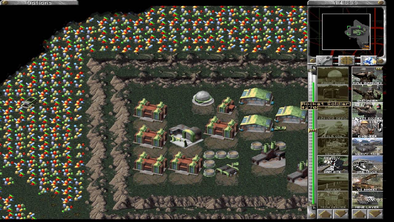Red Alert 1 - Gameplay - 8p Free for all - Hard AI