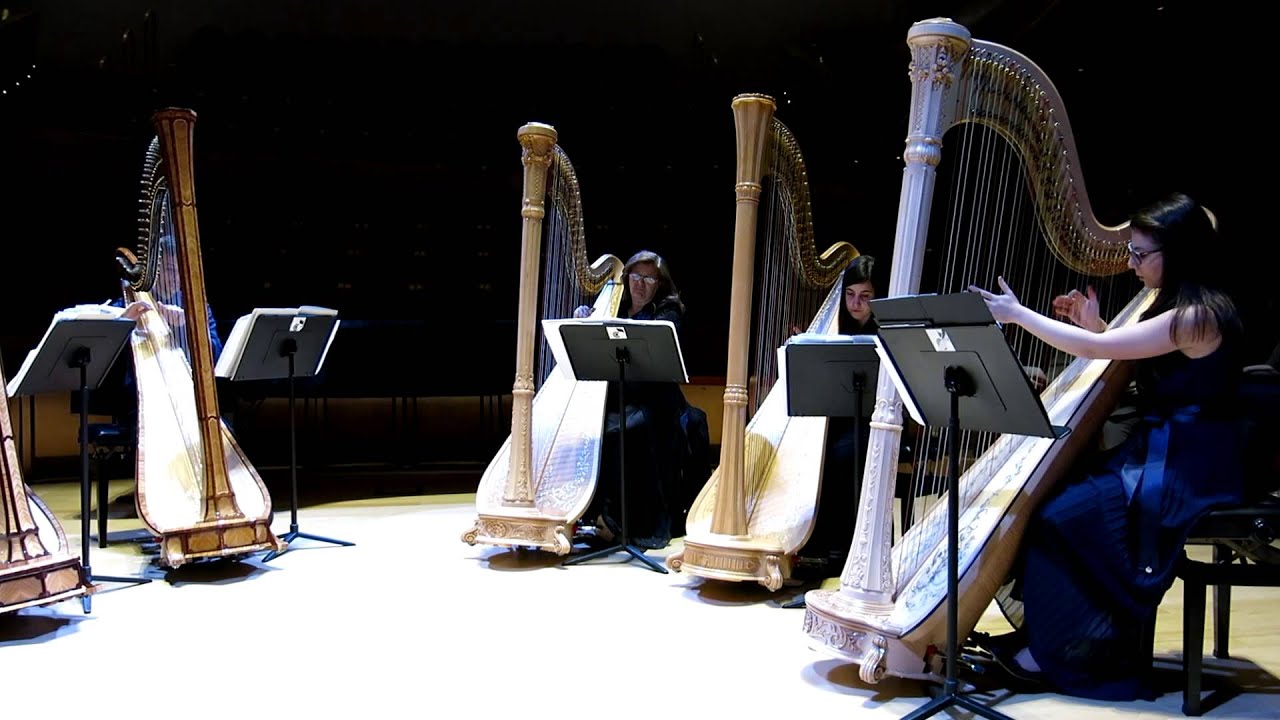 Sestetto di arpe del Conservatorio G.Verdi di Como - dir. M.E.Gattoni - Bach - Preludio Partita III