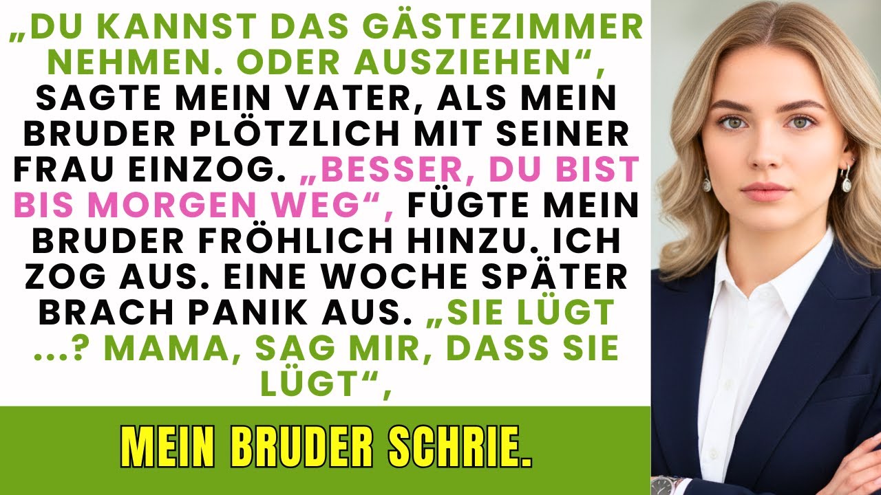 Beim Familienessen sagten meine Eltern: ‚Du kannst ins Gästezimmer ziehen – oder ausziehen.‘ Also