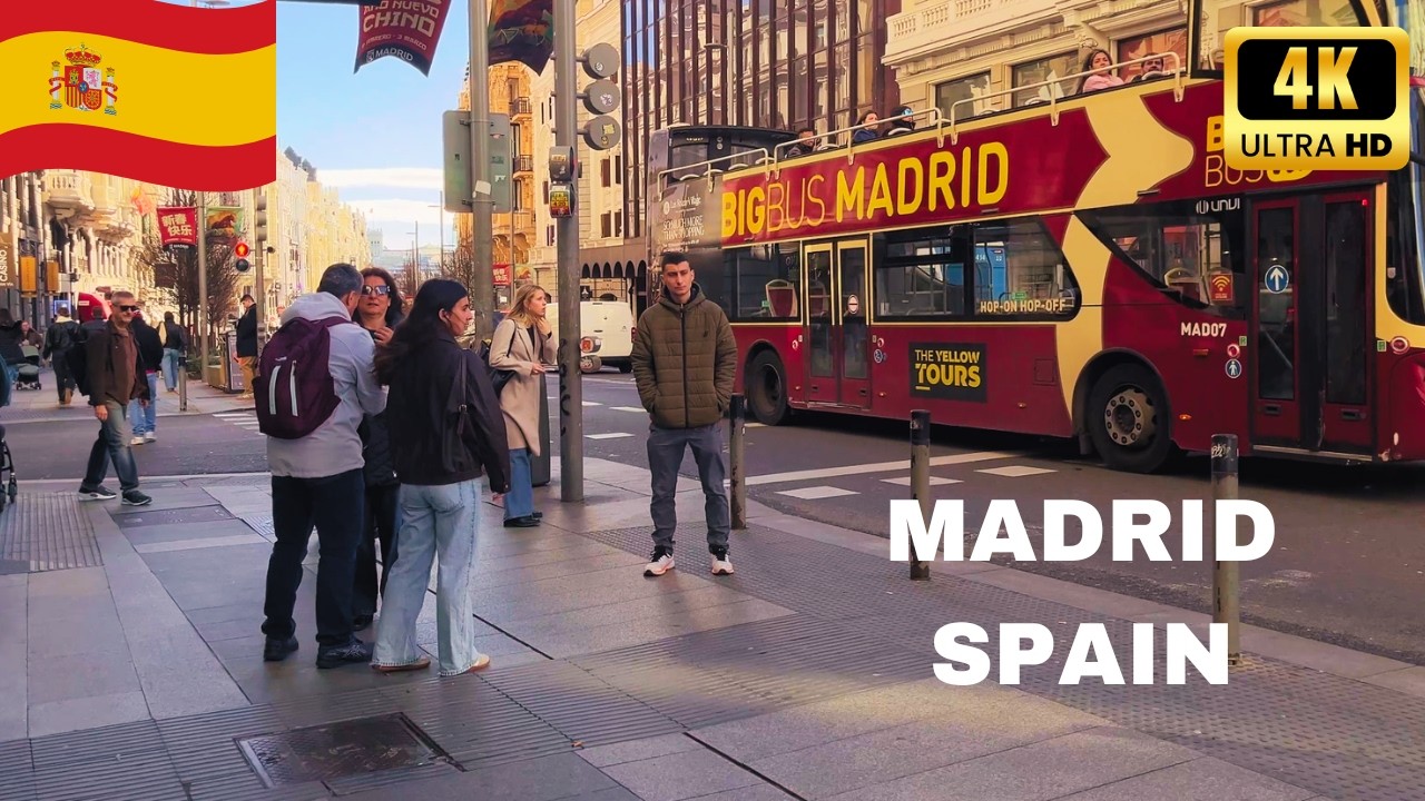 MADRID, Spain Walking Tour 4K | Puerta de Alcalá to Plaza de España [4K/60fps]