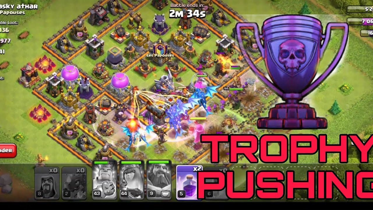 TROPHY PUSHING ATTACK EDRAGONS🦅🦅  || COC GAMER || CLASH OF CLANS