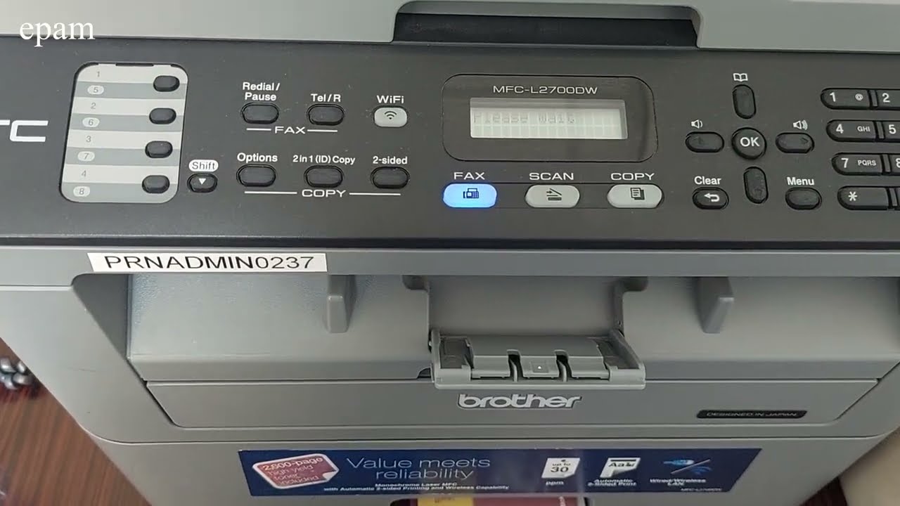 Brother MFC-L2700DW | Printing Paper Jam Using A4 Paper | (SOLVED)