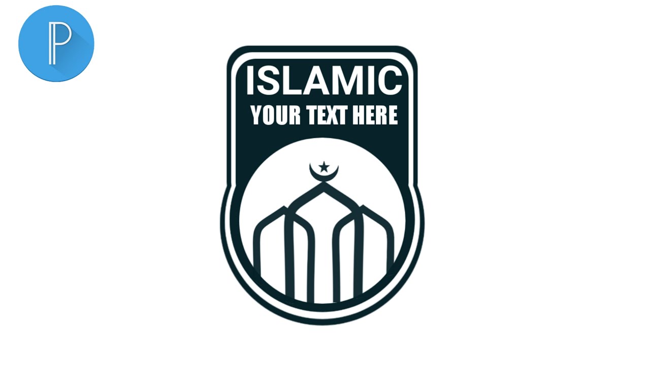 Islamic logo design on Android mobile | Pixellab | tutorial | [TECHNICAL MASOOD]