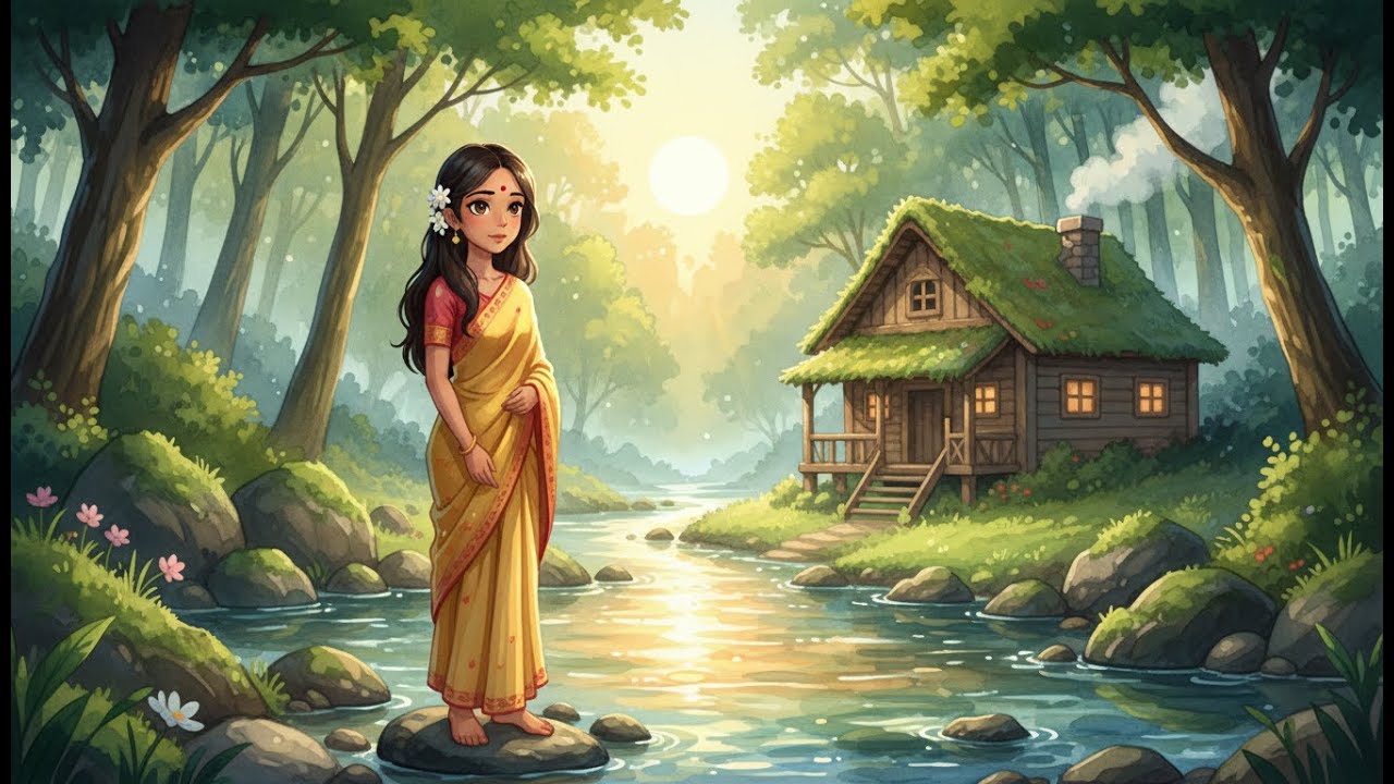 A Peaceful Life in the Forest | Maya Builds a Cozy Wooden House by the Stream | Ghibli-Inspired
