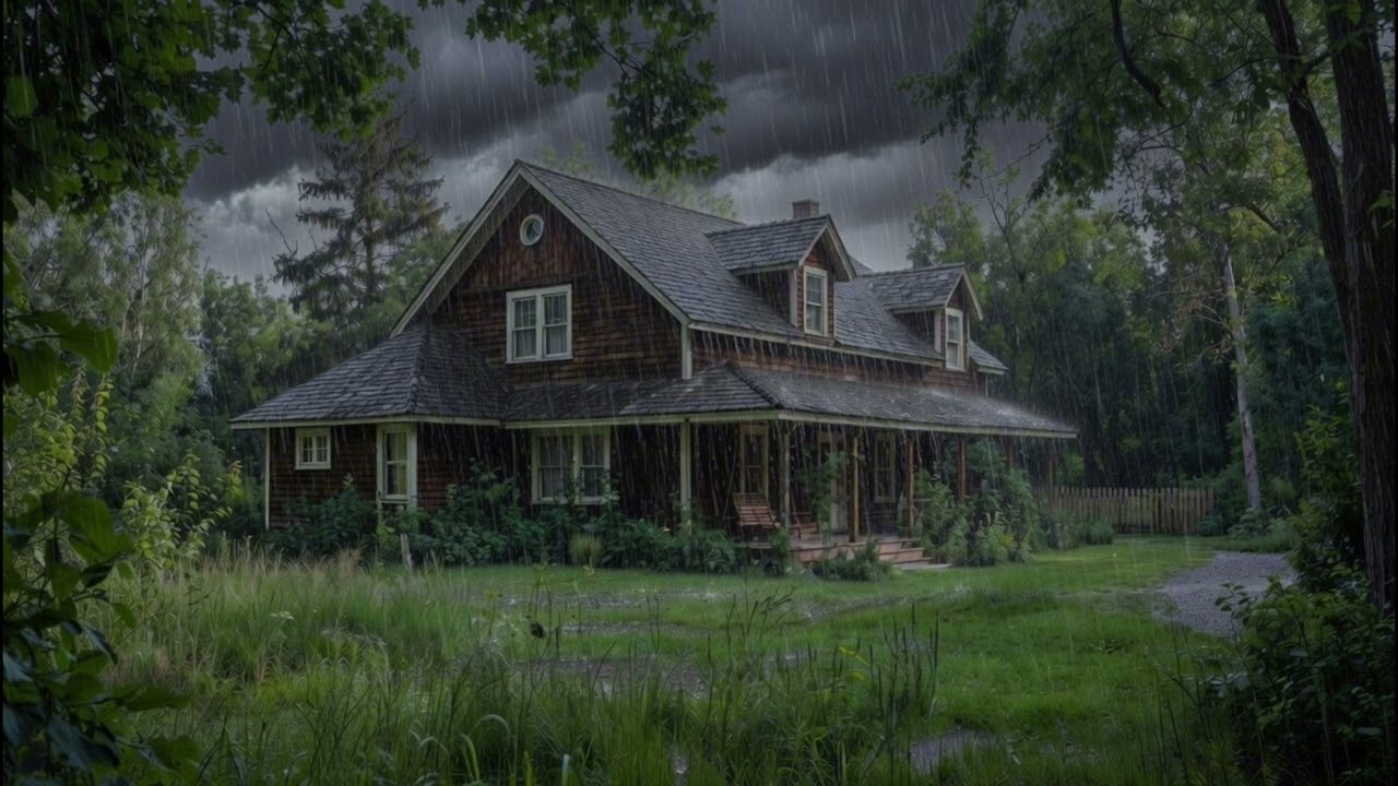 Therapy for a Rainy Night: A Comfortable Sleep in 3 Minutes Under Heavy Rain and Thunder