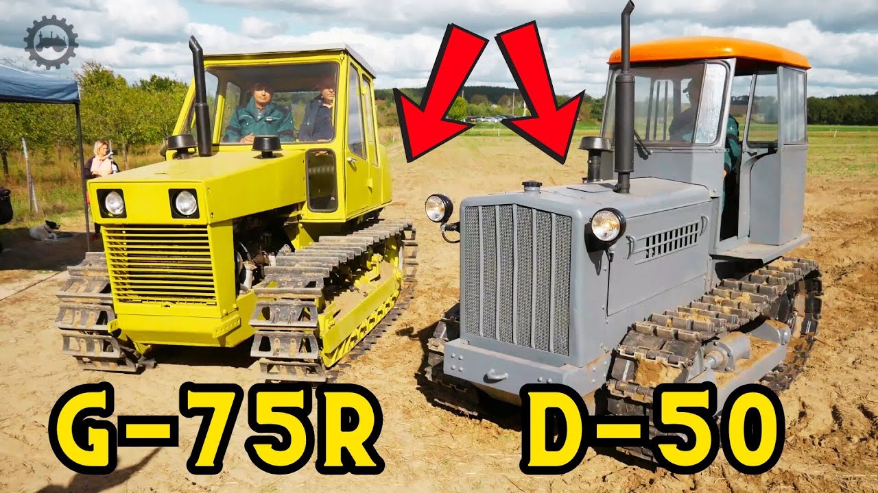 Ciągniki gąsienicowe G-75R Piast i MAZUR D-50 | Retro Show 2024 | Lot Dromadera | Lanz Bulldog