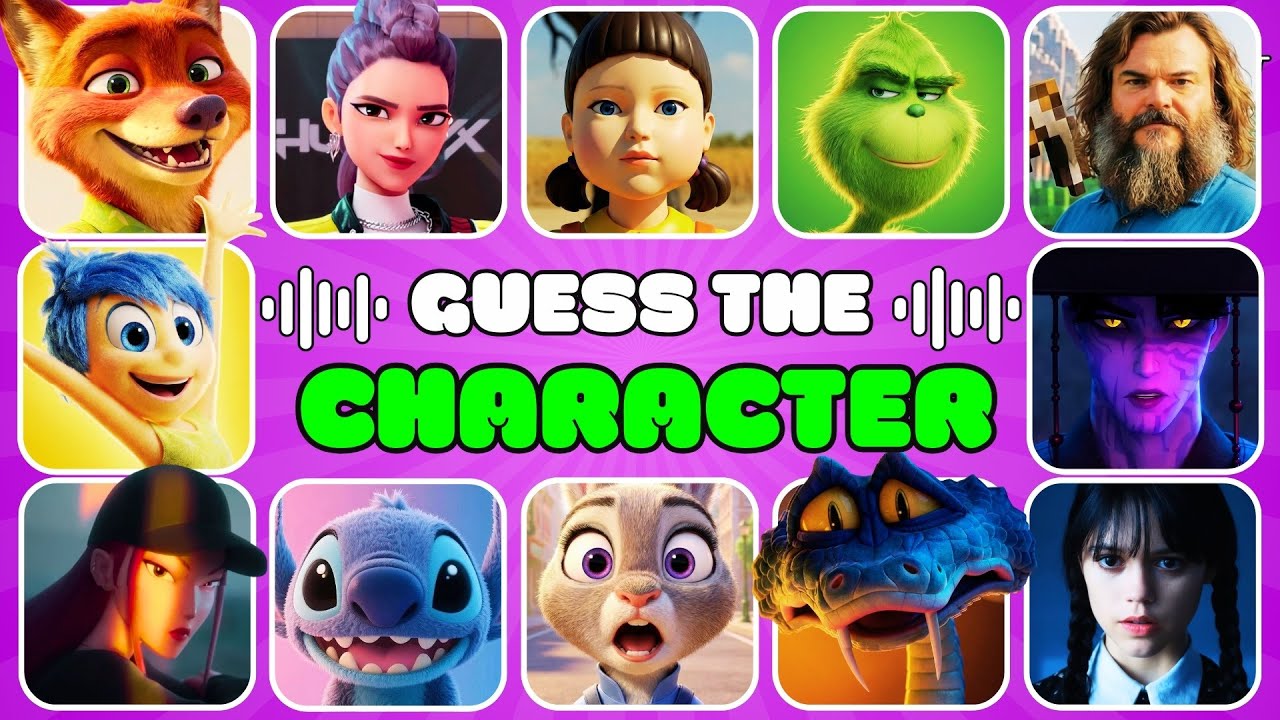 🎤 GUESS THE CHARACTER by the Voice or Singing Voice! 🎶Zootopia 2, KPop Demon Hunters