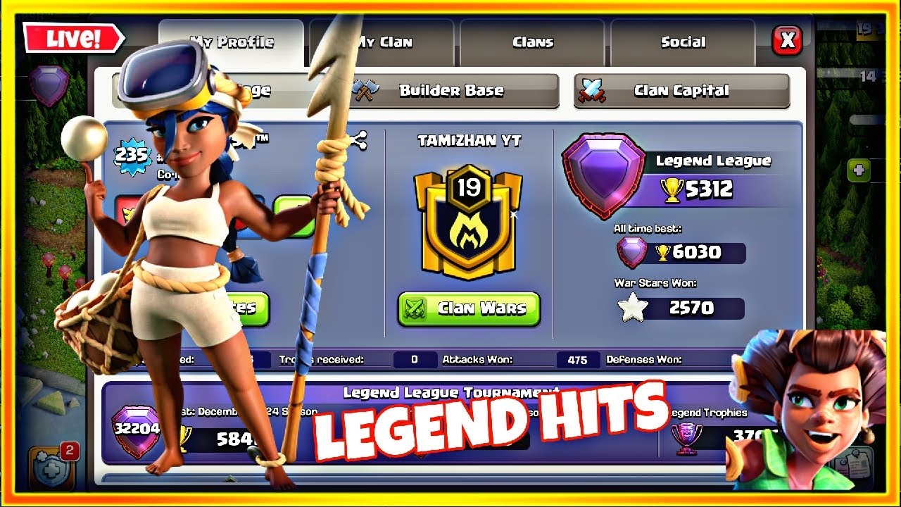 🔴LIVE | LEGEND HITS 🔥 | | BASE VISIT 🤩 |  #clashofclans #basevisit #live #tamizhanytcoc