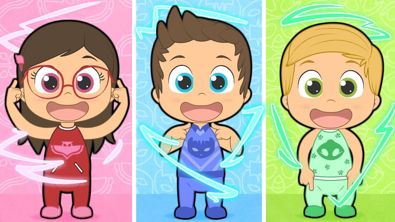 Head, Shoulders, Knees and Toes with Cat Hero, Owl Heroine and Lizard Hero 🎶 Educational Songs