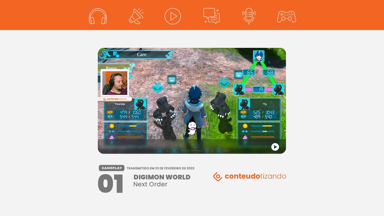 Live de 23 de fevereiro de 2023 - Digimon World Next Order @conteudotizando