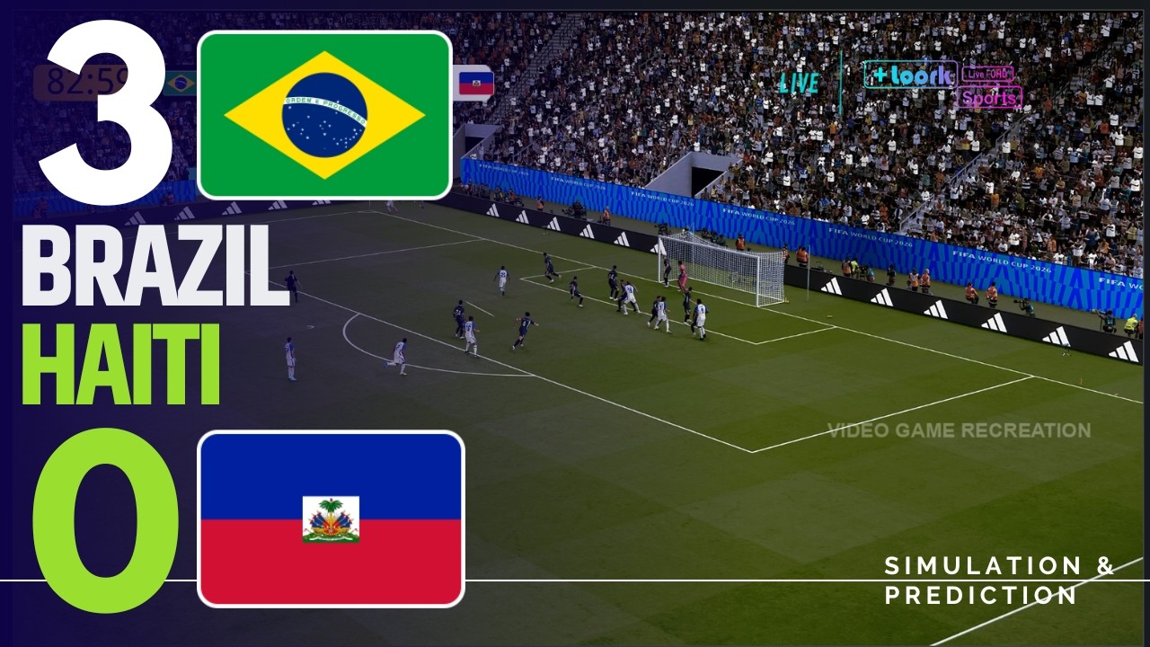 ⚽ Brazil vs. Haiti LIVE | World Cup 2026 | Full Match Simulation (Gameplay)