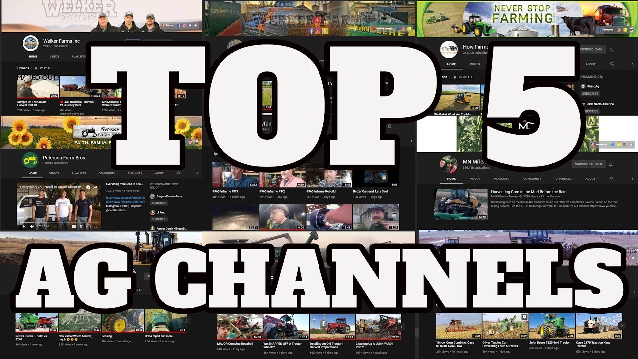 TOP 5 YOUTUBE AGRICULTURE CHANNELS