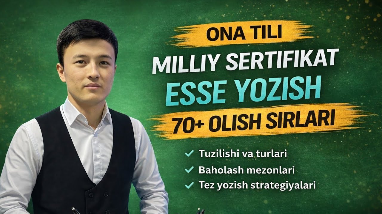 ESSE ONA TILIDAN ESSE YOZISH ЭССЕ ОНА ТИЛИДАН WRITING ONA TILIDAN