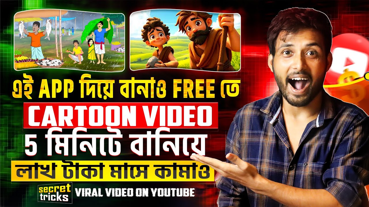 Mobile diye Cartoon Video Kibhabe Banabo | How To Make Cartoon In Mobile || cartoon video maker app✅