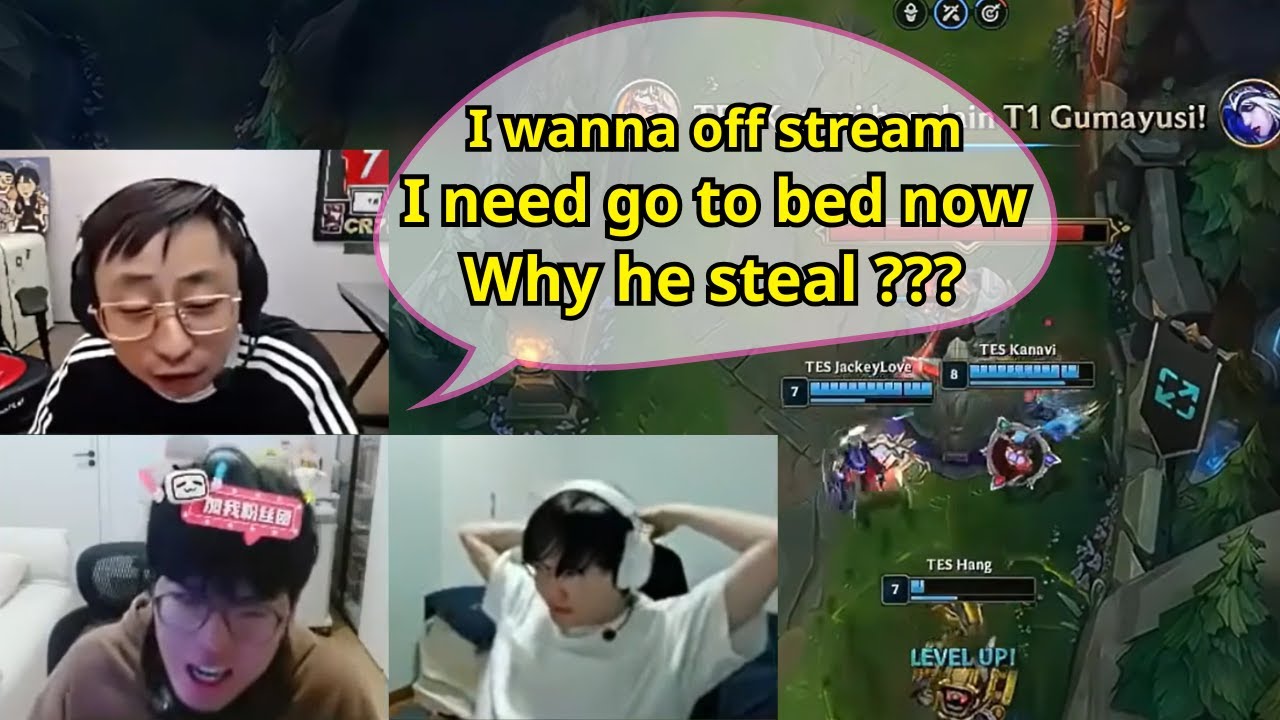 All Chinese Angry Reaction Kanavi Steal Jackeylove Kill - T1 vs TES