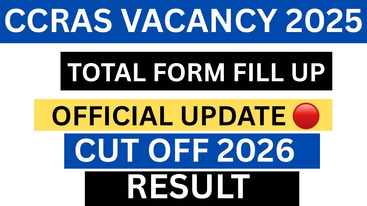 CCRAS TOTAL FORM FILL UP 2025😱CCRAS RESULT 2026 | CCRAS CUT OFF 2026