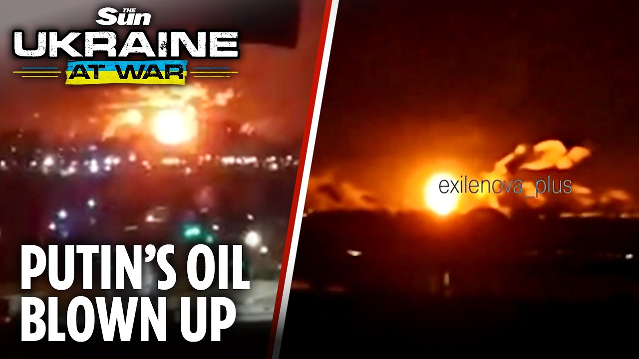 Ukraine DESTROYS Putin's massive Lukoil refinery in drone assault on Volgograd