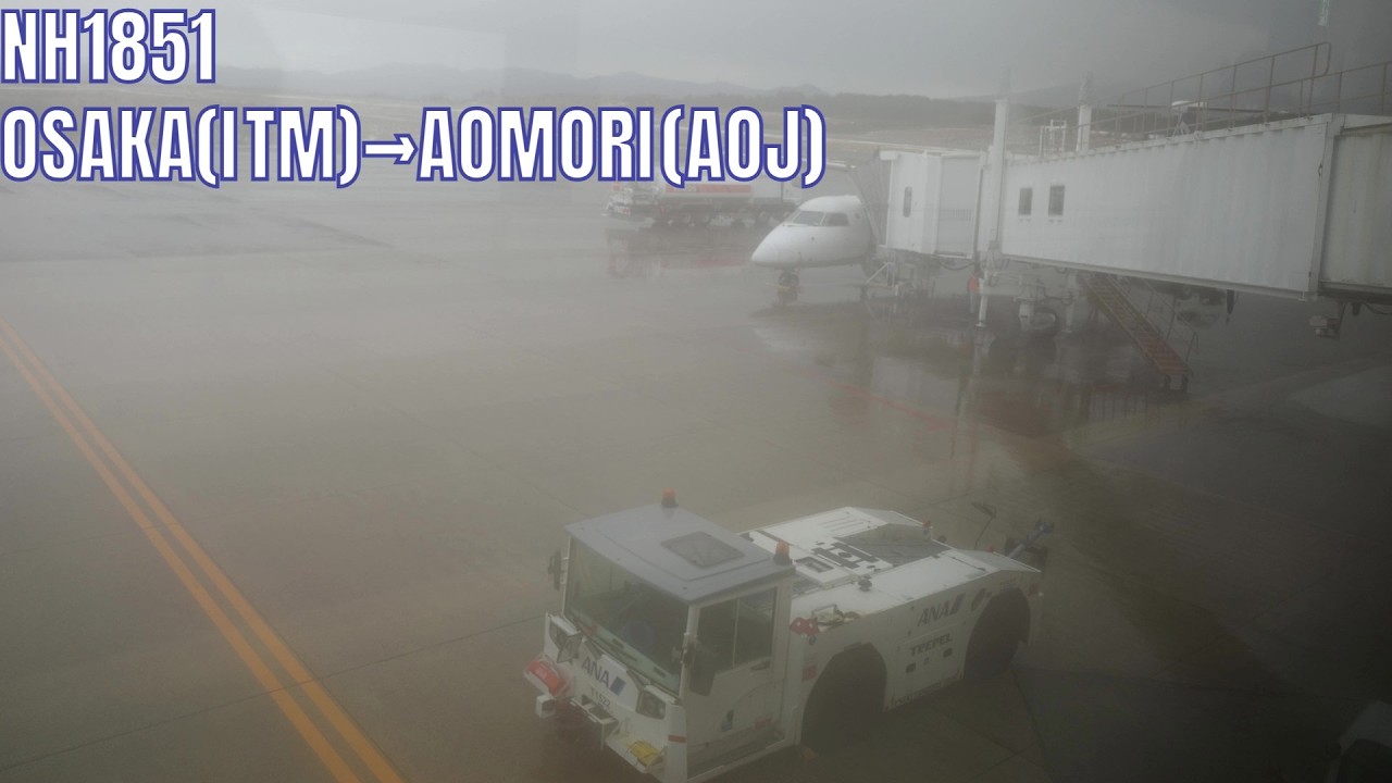 #311【旅行】【航空機】ANAで行く青森日帰り弾丸旅行①/プロペラ機日本国内最長路線/大阪国際空港（伊丹空港/ITM）→ 青森空港（AOJ）/ DHC-8-Q400/
