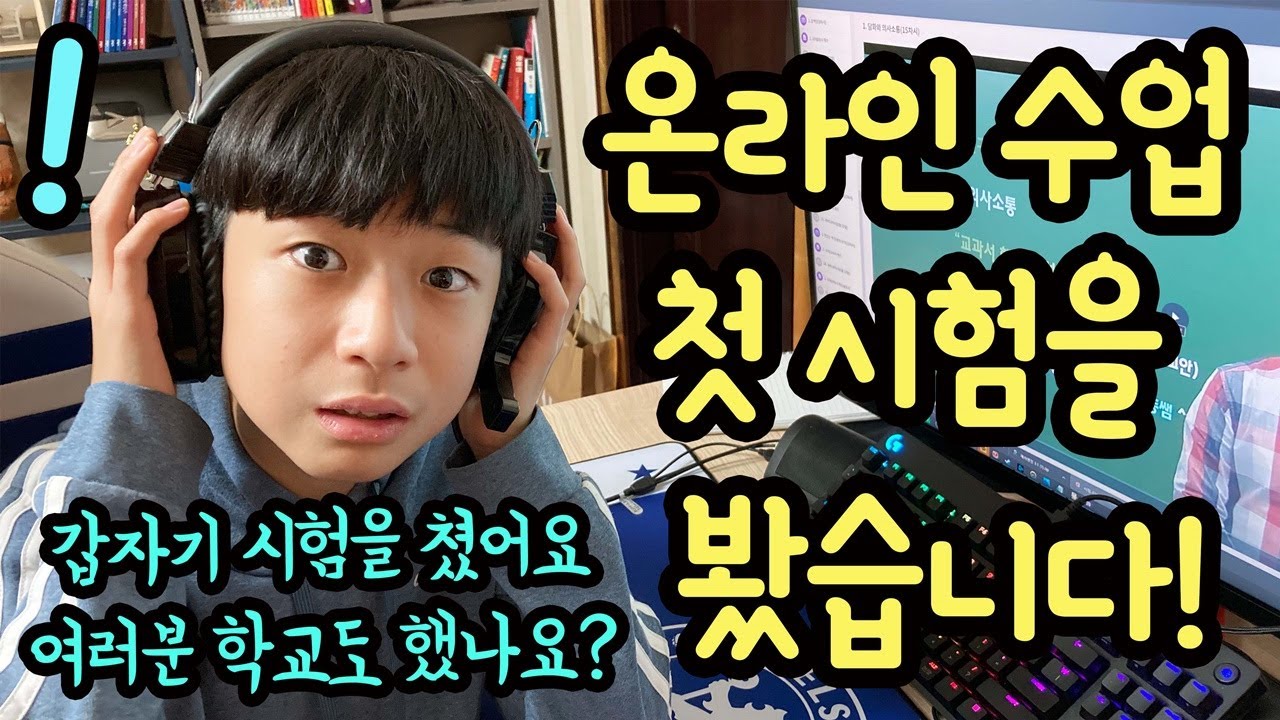 망했다 ㅠㅠ 온라인 수업 시간에 시험을 봤어요 (온라인으로 시험 보기 전 과정 밀착중계) 온라인수업 브이로그 | 마이린 TV