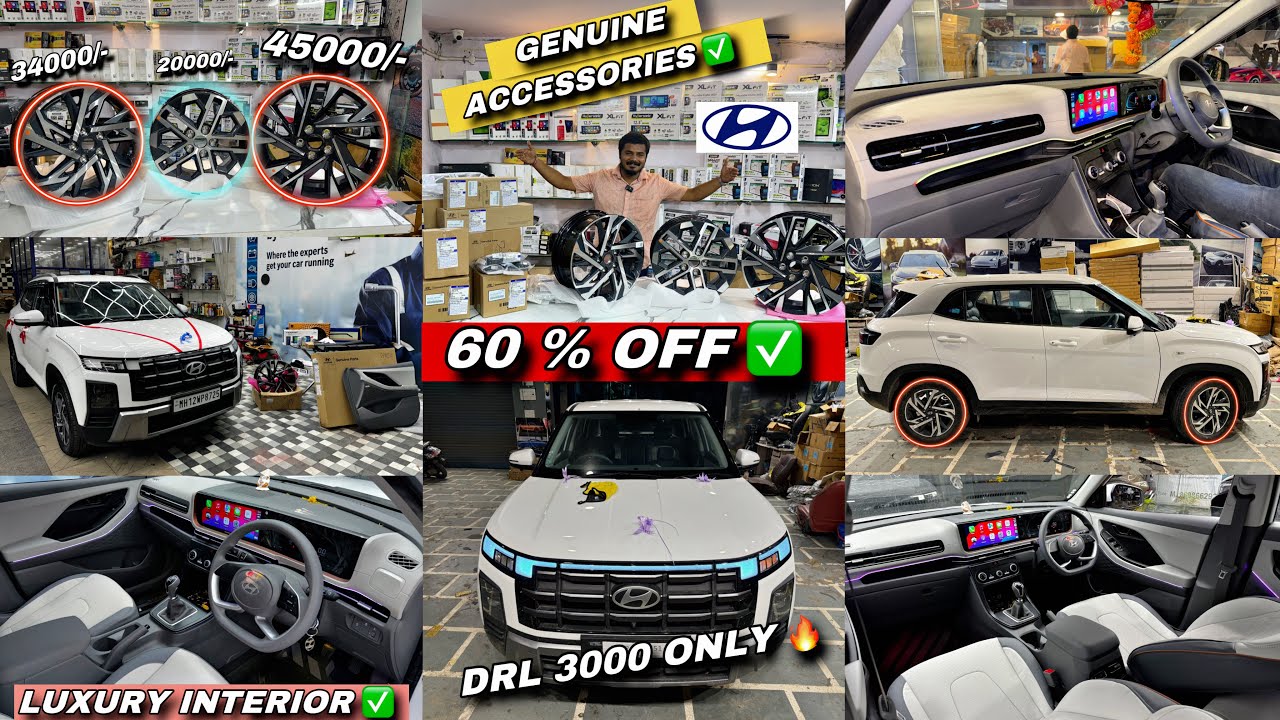 2024 Creta Facelift Genuine Accessories With Price ✅ 2024 Creta E modified ✅ New Creta 2024 Drl ✅
