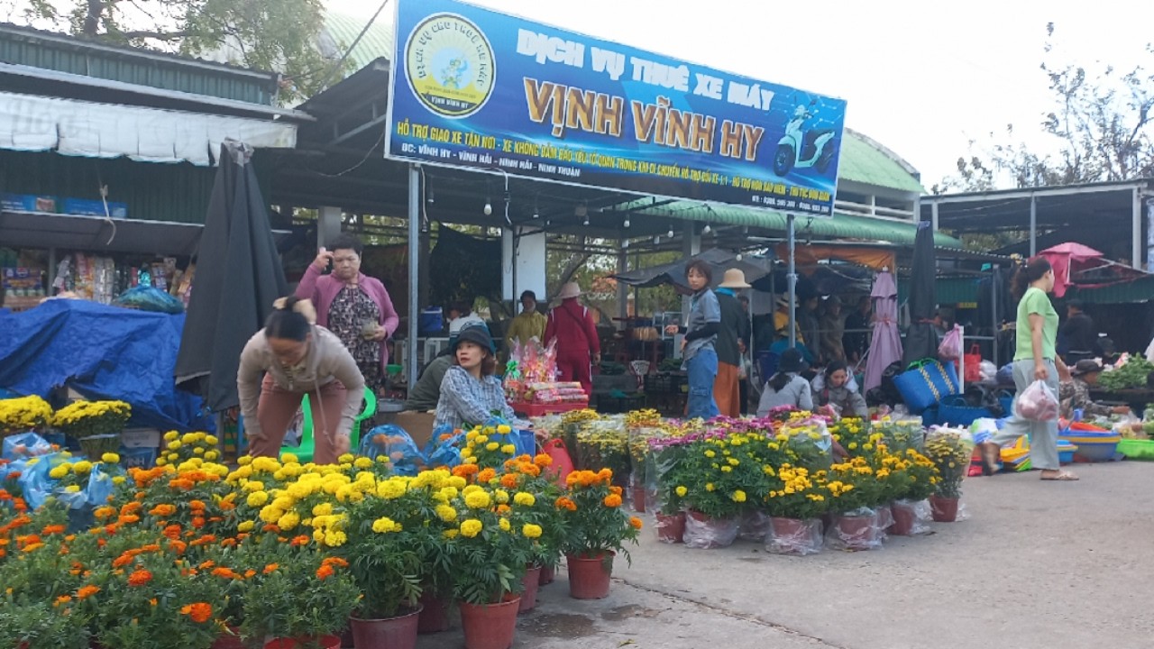 Chợ quê Vĩnh Hy những ngày giápTết 2026 (Ninh Thuận)