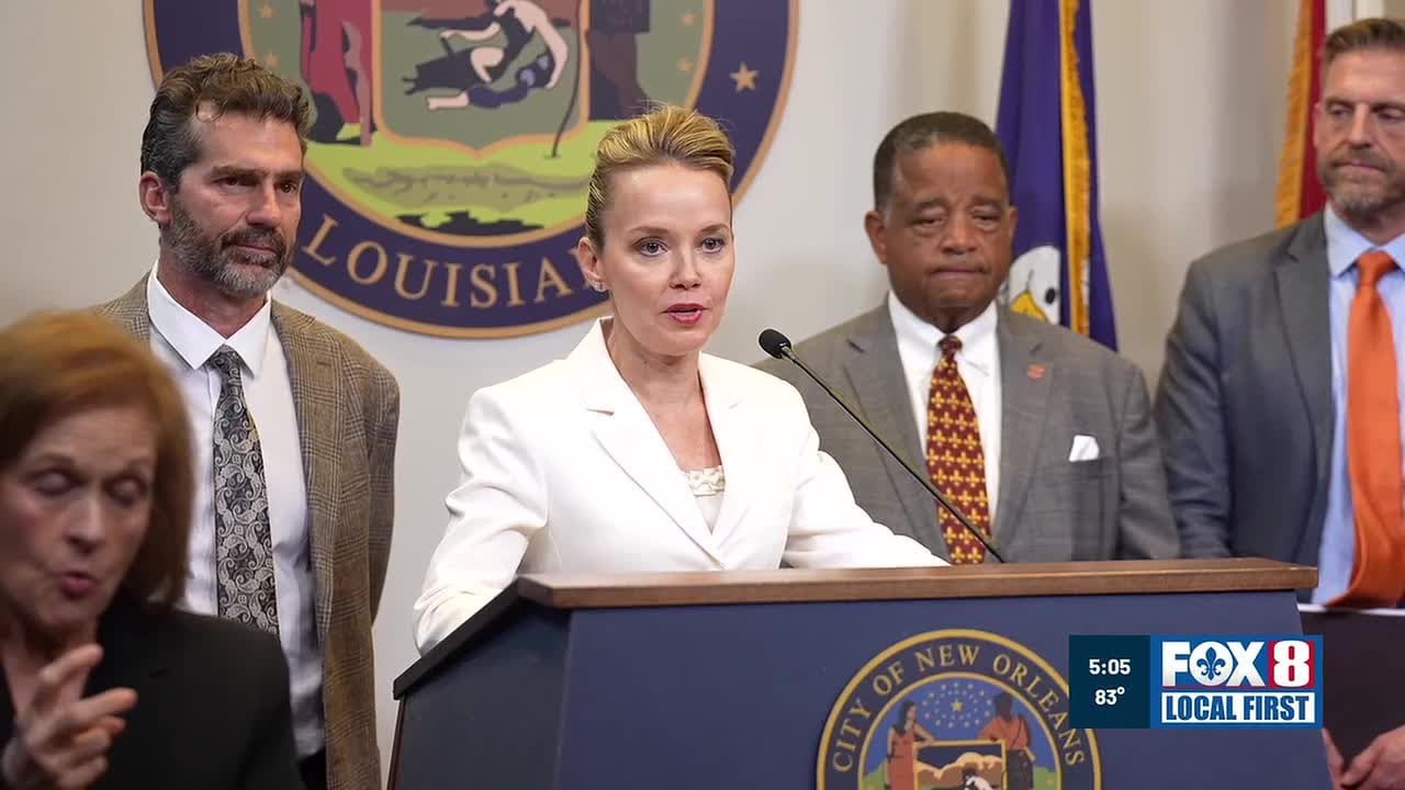 Moreno announces more than 1,500 street and highway lights have been repaired already in New Orle...