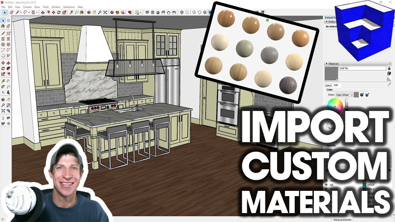 Creating CUSTOM MATERIALS in SketchUp