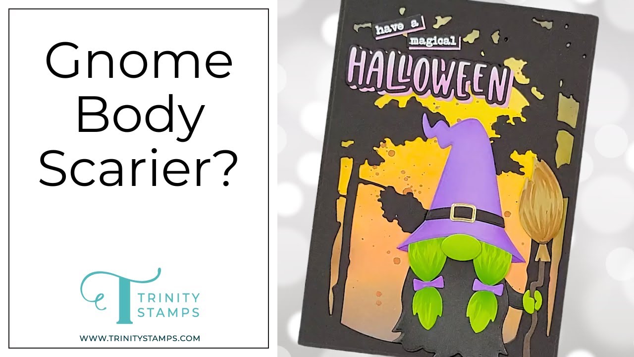 🥳Cutie Witch Gnome Card Tutorial + Giveaway🎃