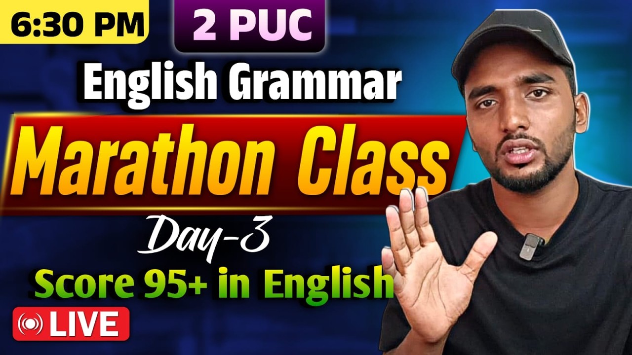 Day 3: 2 PUC English Grammar Important Questions Practice|