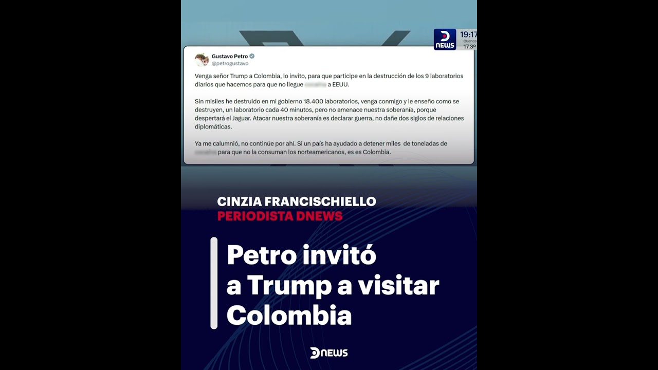 🔴 Las noticias de @DNewsOK 🇺🇸🇨🇴 Petro responde a Trump y lo invita a Colombia