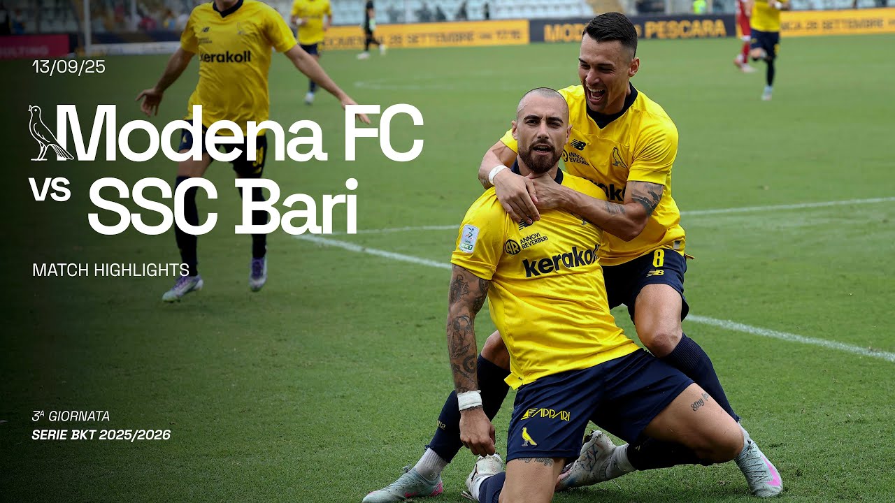 Highlights Serie BKT: Modena - Bari 3-0