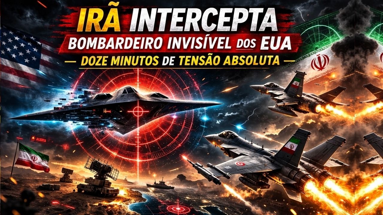 Irã Intercepta Bombardeiro Invisível dos EUA — Doze Minutos de Tensão Absoluta
