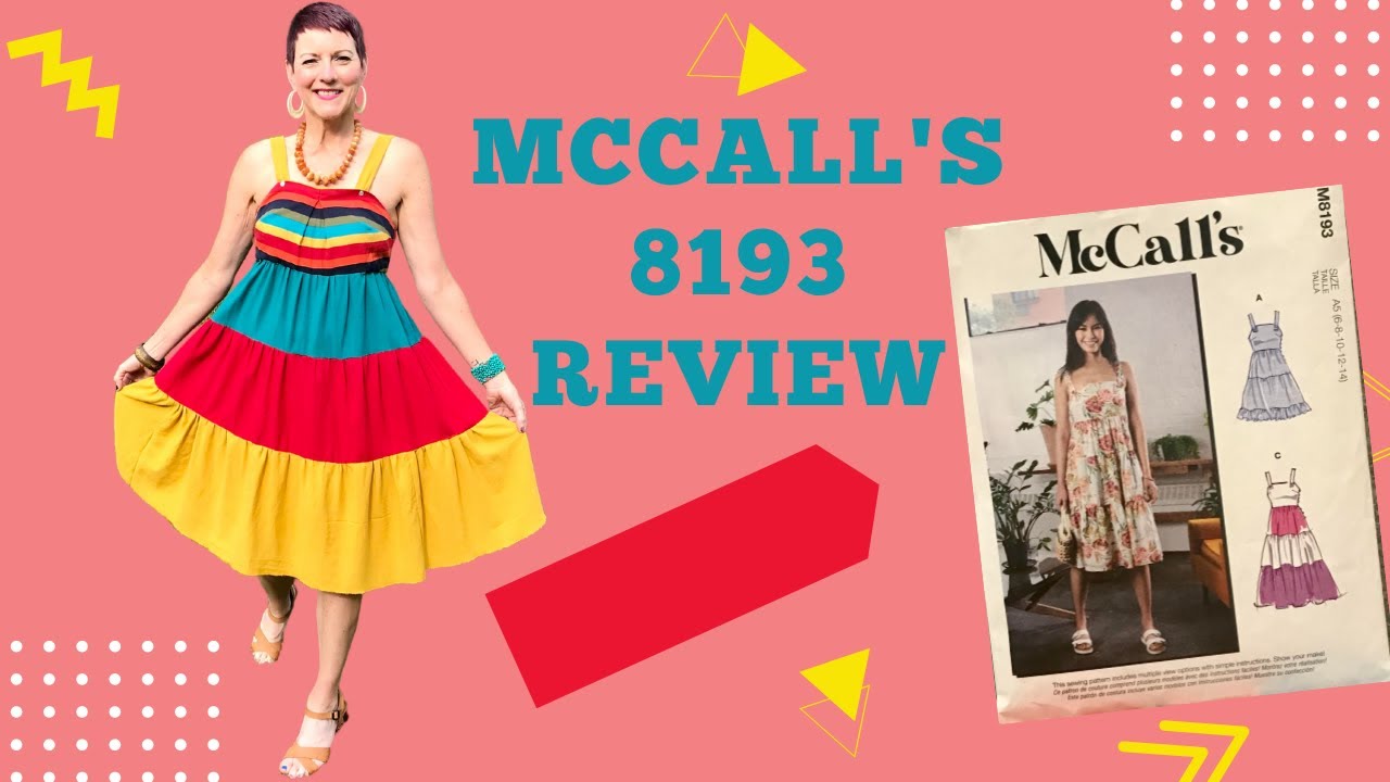 McCall's 8193 Pattern Review!  Sharing Pattern Details and My Experience Making this Dress!