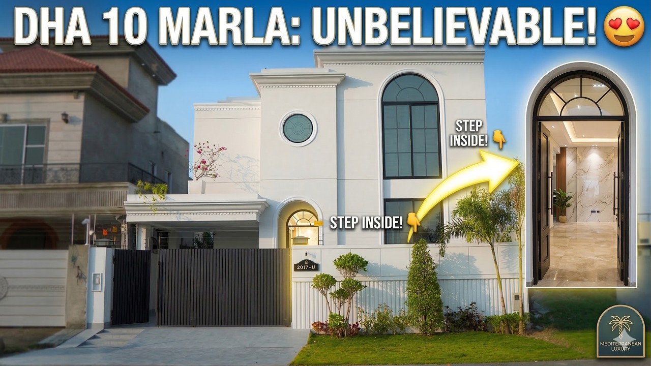 Minimal Mediterranean House in DHA Phase 7 Lahore | 10 Marla Luxury Tour