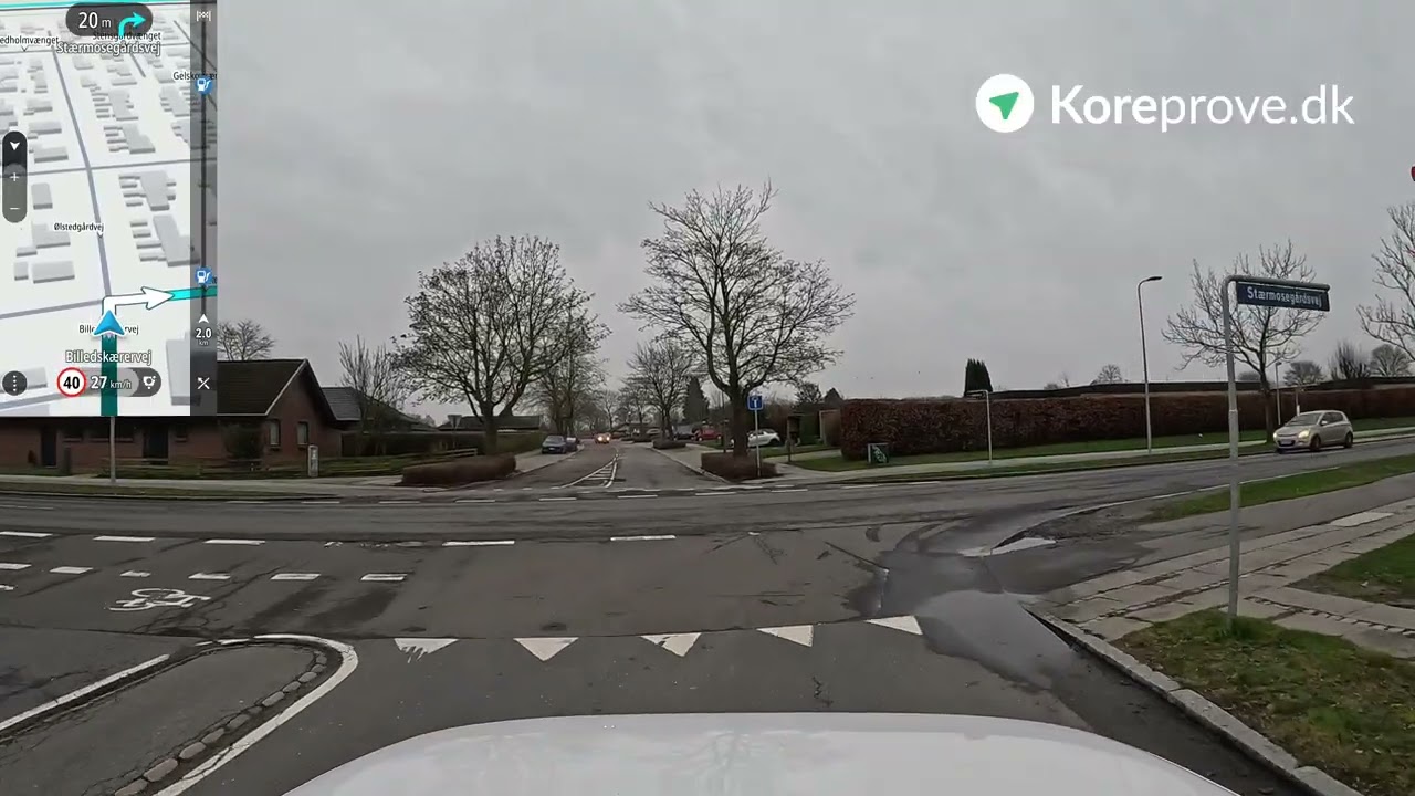 Køreprøve rute Odense - Odense Killerup