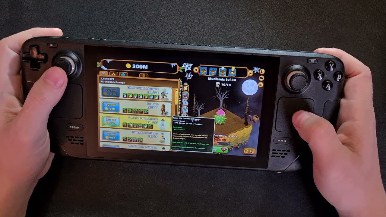 Clicker Heroes on Steam Deck