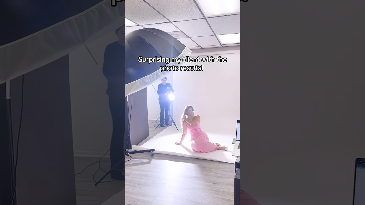 Surprising my client with the photo results! 🤯 #birthday #surprise #viralvideo #photographer