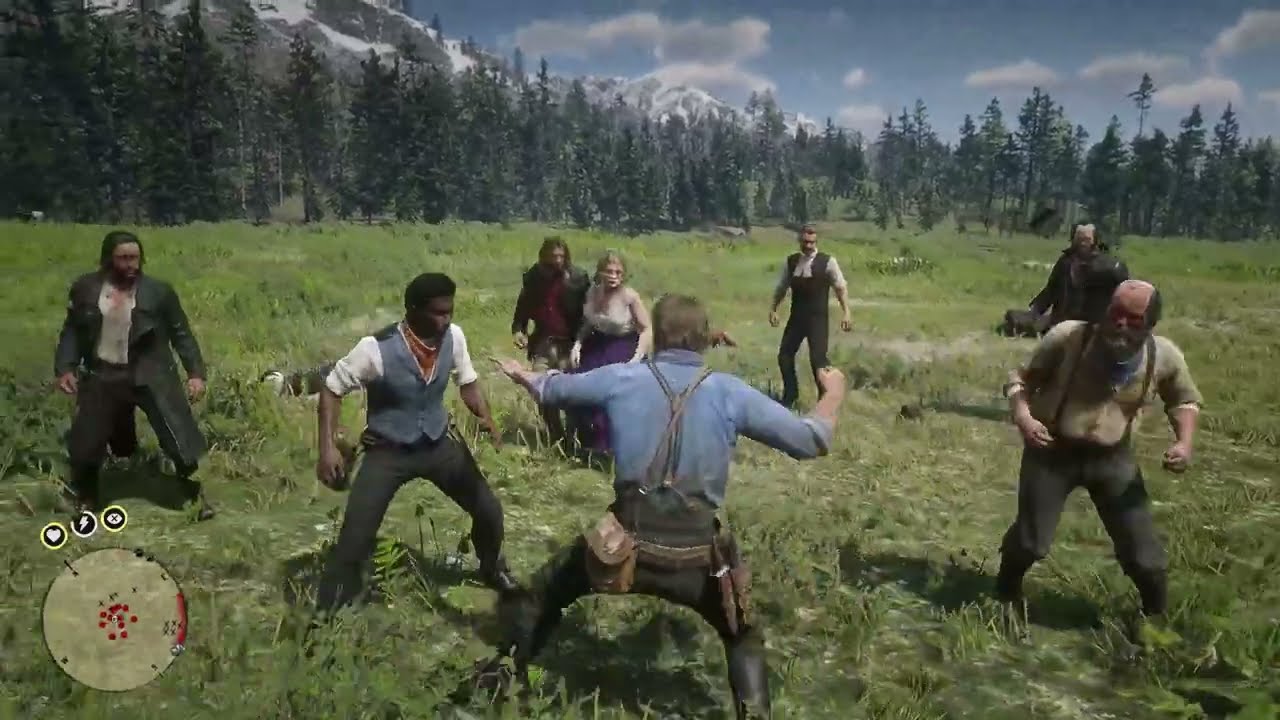 RDR2 - Arthur VS Van der Linde Gang Hand To Hand Combat