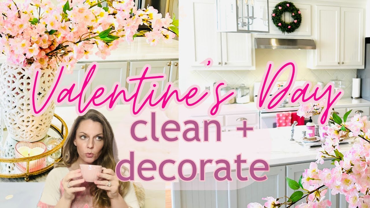 ✨NEW💘2024 VALENTINE'S DAY CLEAN & DECORATE WITH ME! + VALENTINE PORCH DECOR || CLEANING MOTIVATION