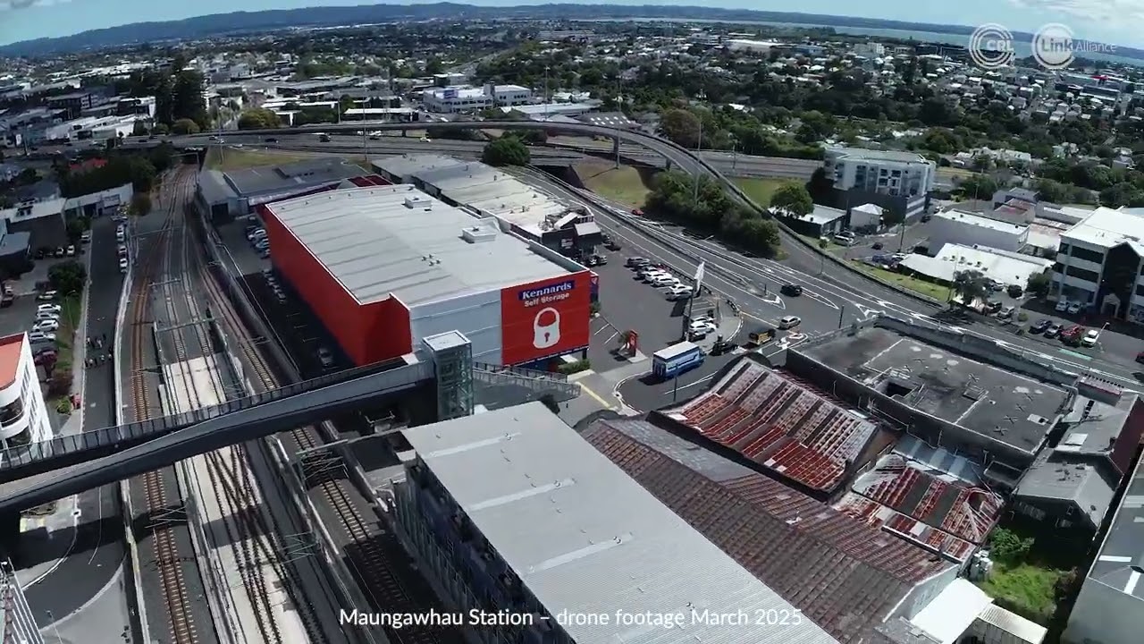 Latest drone footage City Rail Link Maungawhau Station